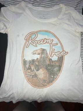 Free People Cream Tee